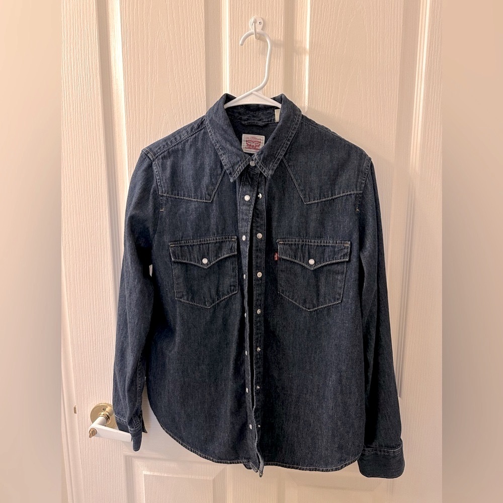Levi's Blue Denim Button Down Shirt